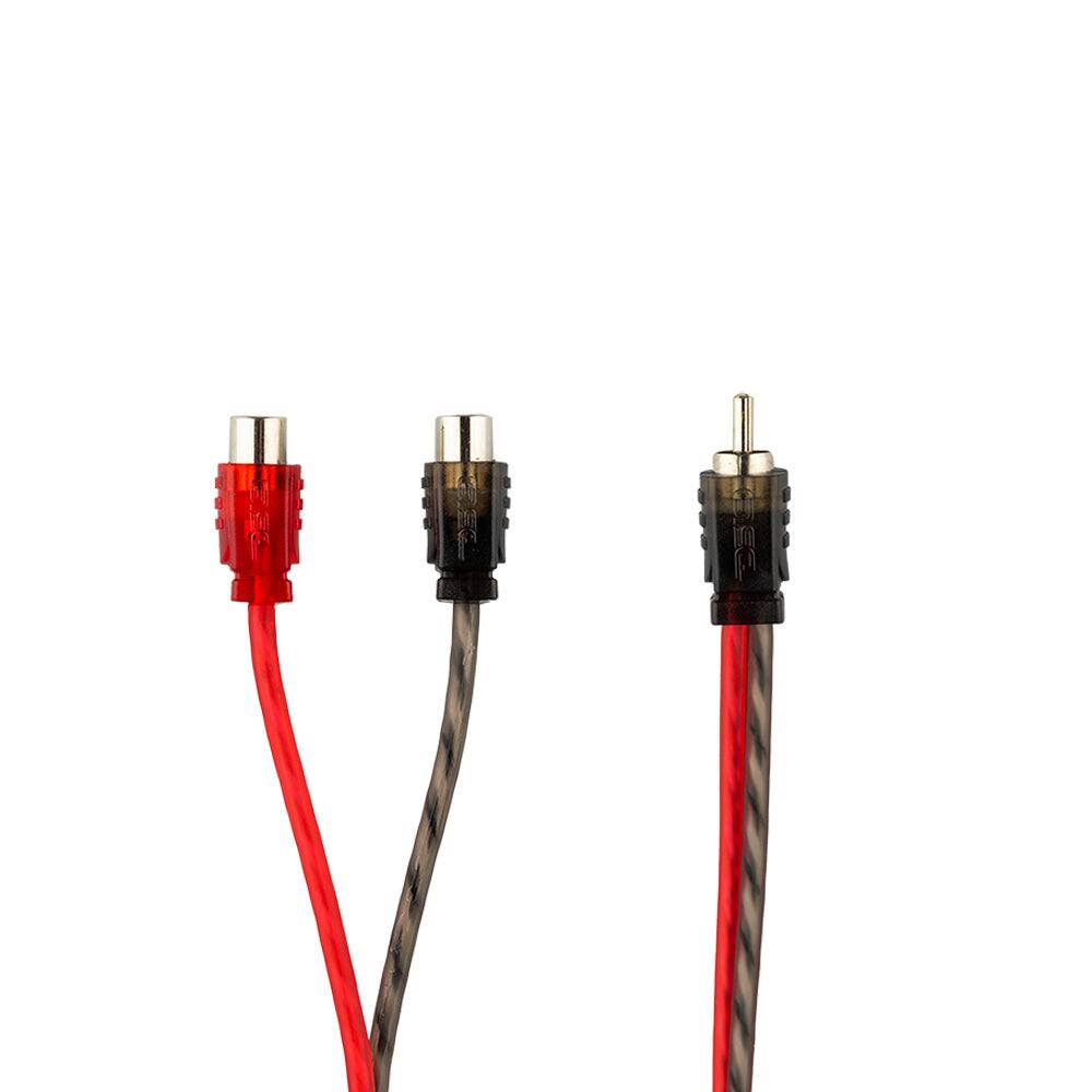 Angle. DS18 Audio - Level 1 RCA Y-Splitter Cable, 1 Male to 2 Female (10-Pack).