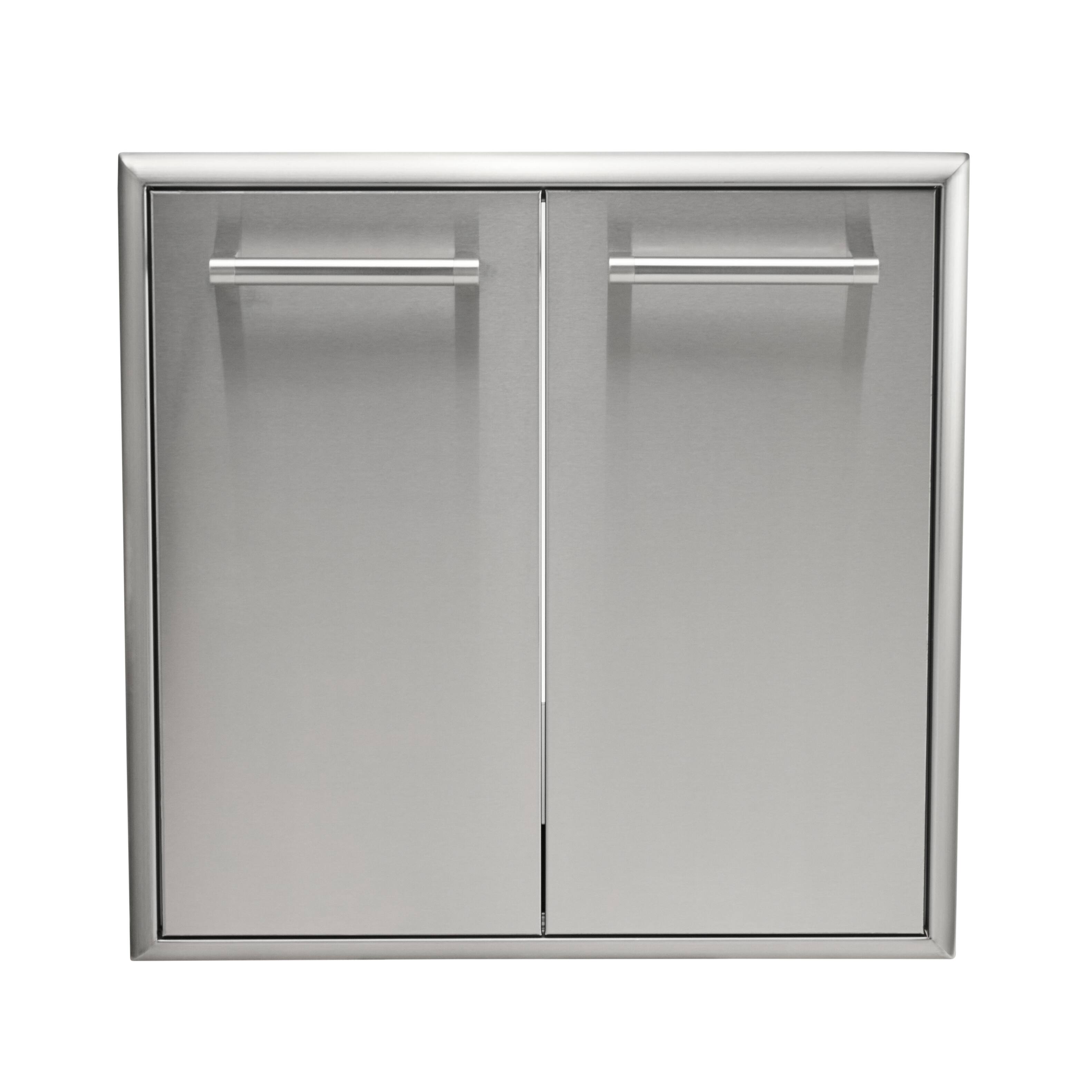 Angle. Coyote Outdoor Living - Coyote Outdoor Living 26" Pull Out Trash and Recycle - Stainless Steel.