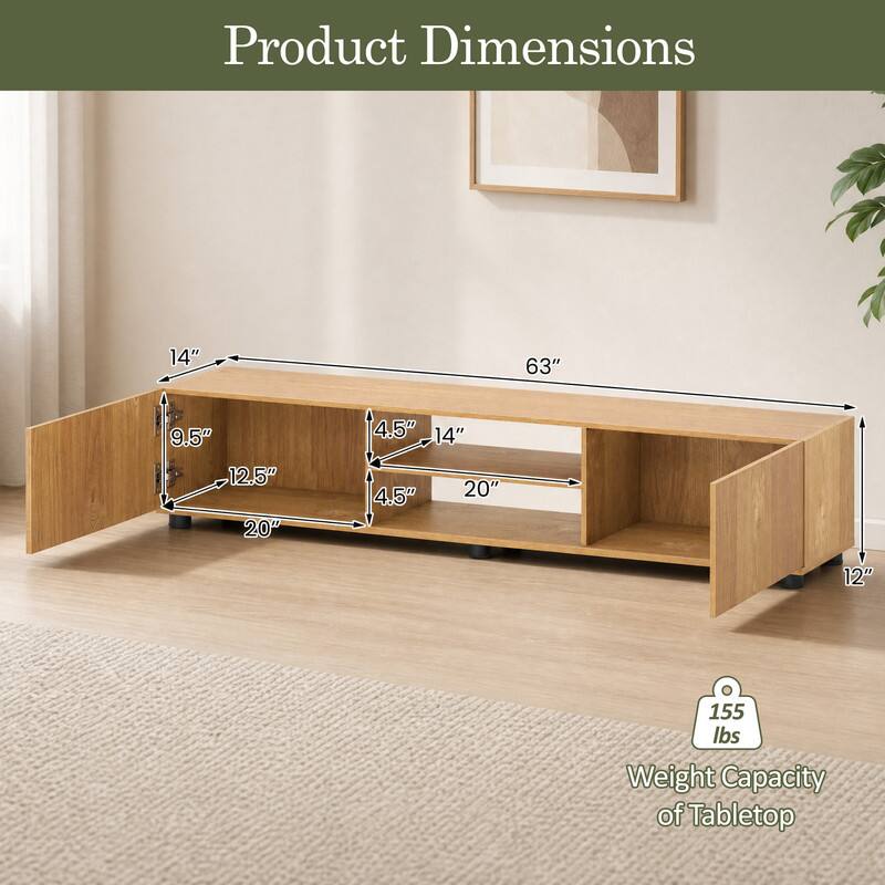 Product Dimensions

14"  
63"  
9.5" 12.5" 20"  
4.5" 14" 4.5" 20"  
12"  

155 lbs Weight Capacity of Tabletop