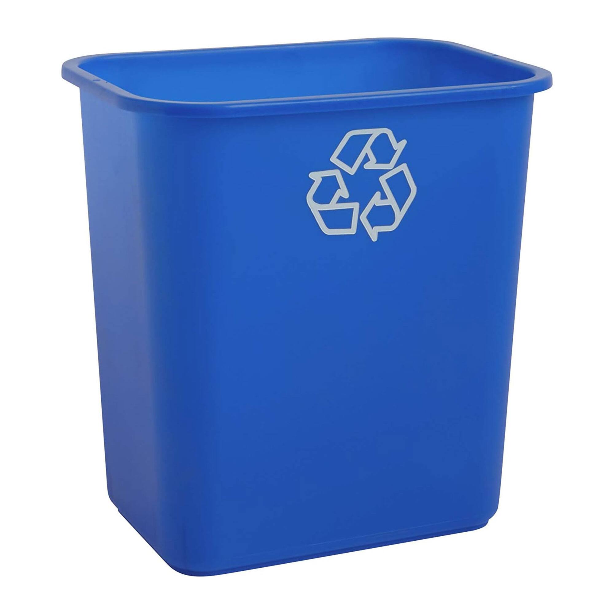 Alt View 3. United Solutions - United Solutions 12 Pack Open Top Recycling Bin Space Saving Can, 7 Gallon, Blue - Blue.