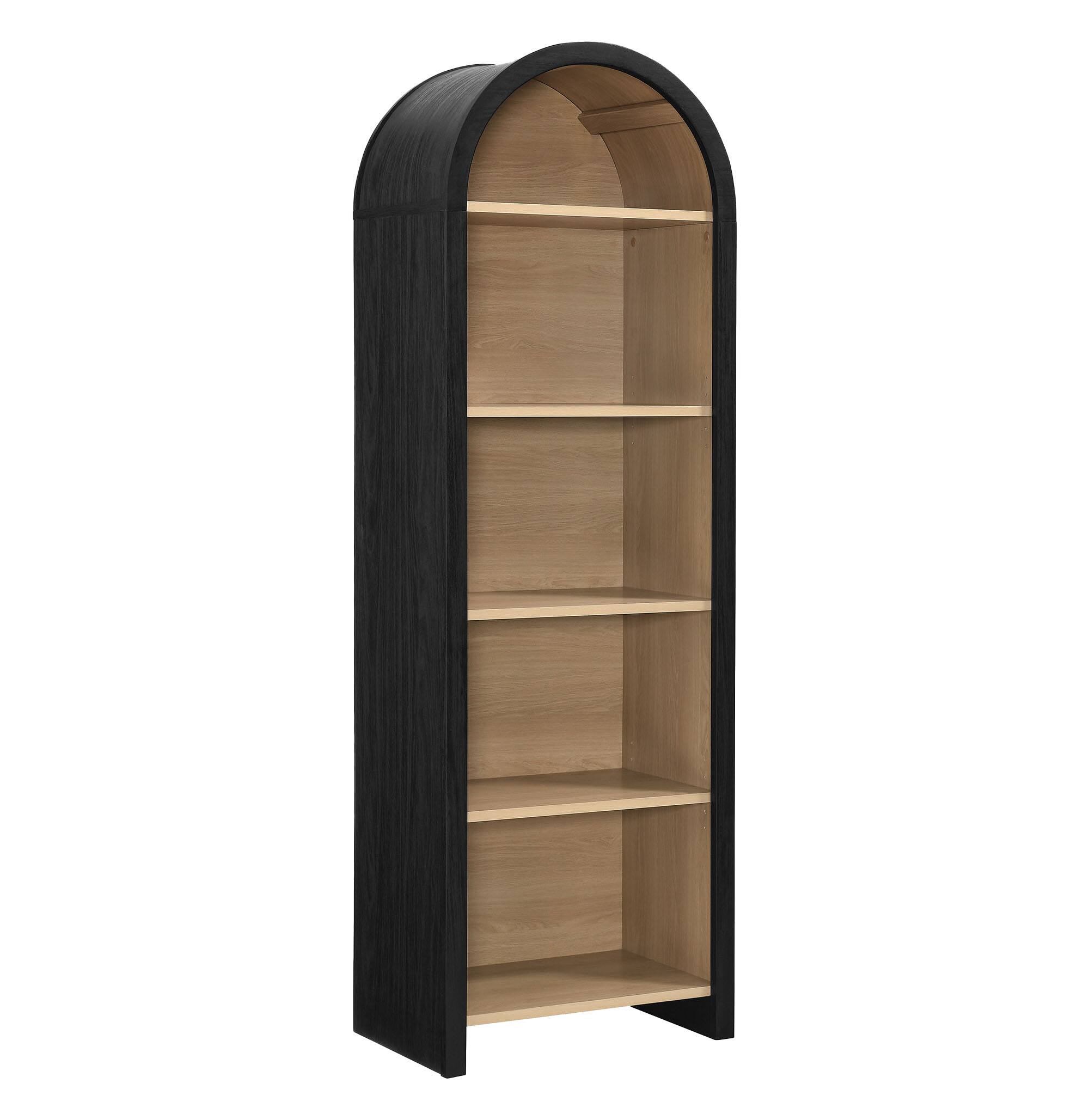 Angle. Modway - Evie Arched Narrow Bookcase Display Cabinet by Modway - Black.