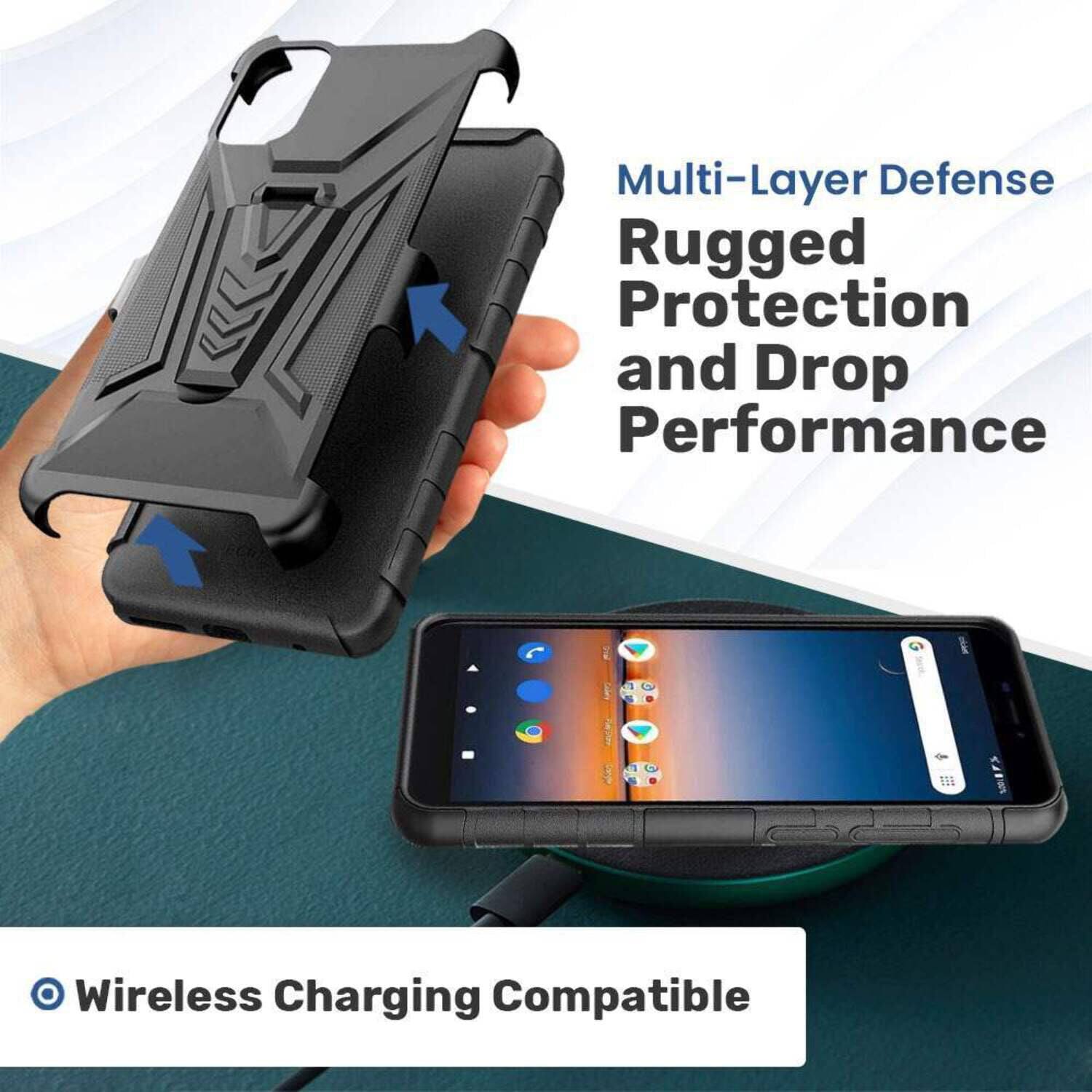 Multi-Layer Defense  
Rugged Protection and Drop Performance  
Wireless Charging Compatible