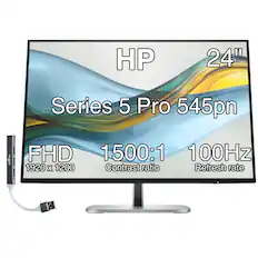 HP 24" Series 5 Pro 545pn
FHD 1920 x 1200
Contrast ratio 1500:1
Refresh rate 100Hz
