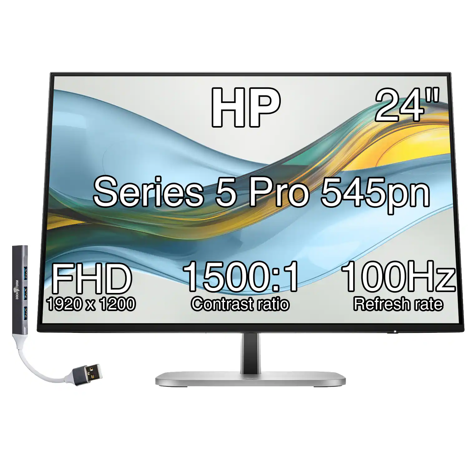 HP 24" Series 5 Pro 545pn  
FHD 1920 x 1200  
Contrast ratio 1500:1  
Refresh rate 100Hz