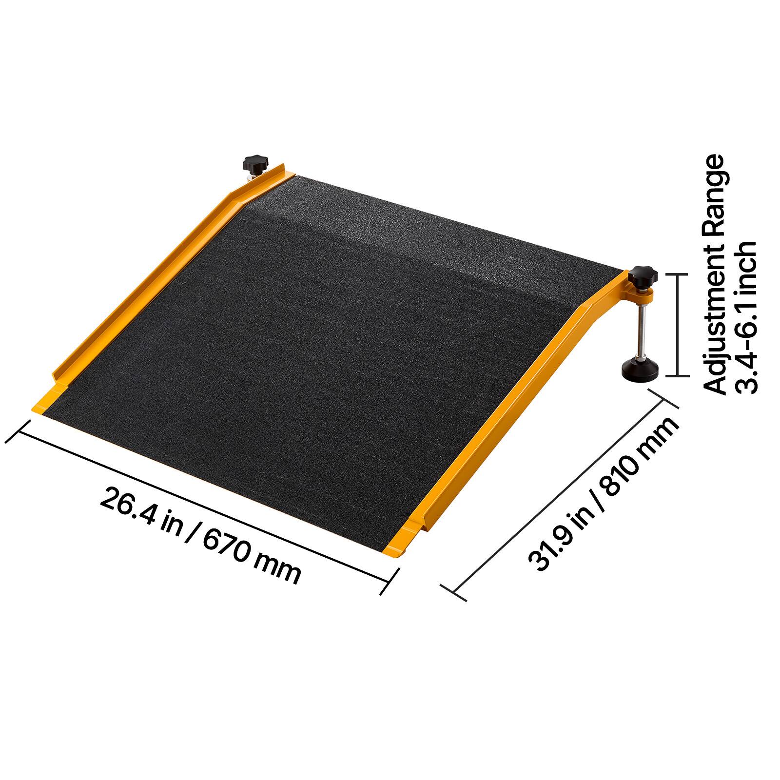 26.4 in / 670 mm  
31.9 in / 810 mm  
Adjustment Range: 3.4-6.1 inch