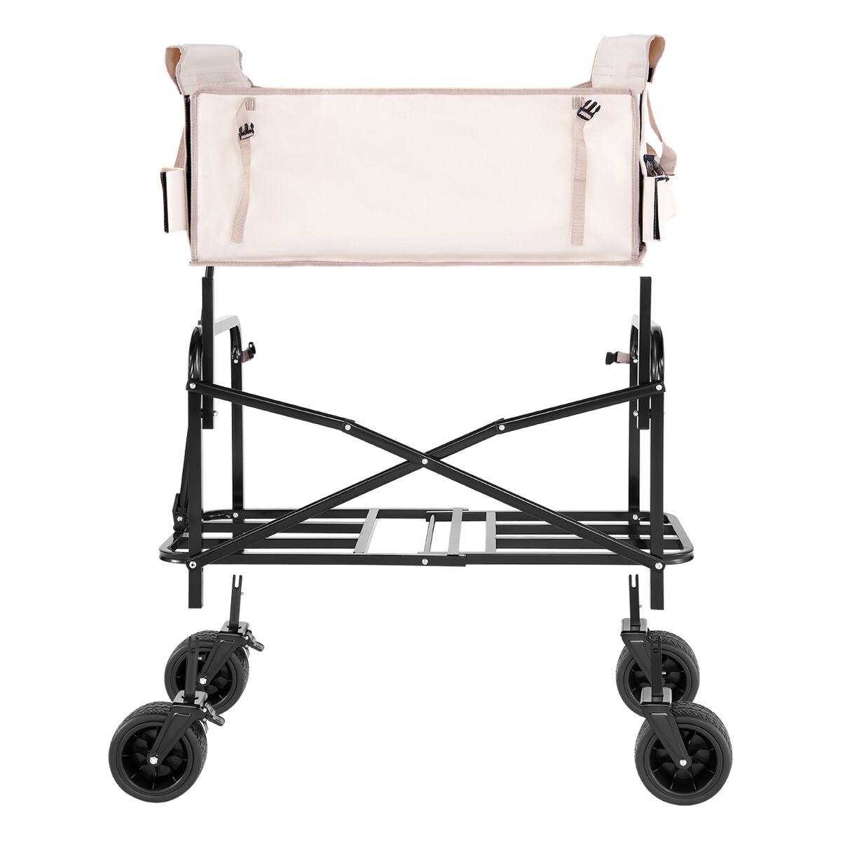 Alt View 4. Loheer - Loheer Foldable Wagon Cart with Bench Seat, 550 lb Capacity Utility Wagon for Camping and Garden Use.