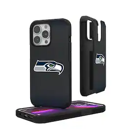 Keyscaper - NFL - Seattle Seahawks Linen Logo iPhone Rugged Case - 15 - Black