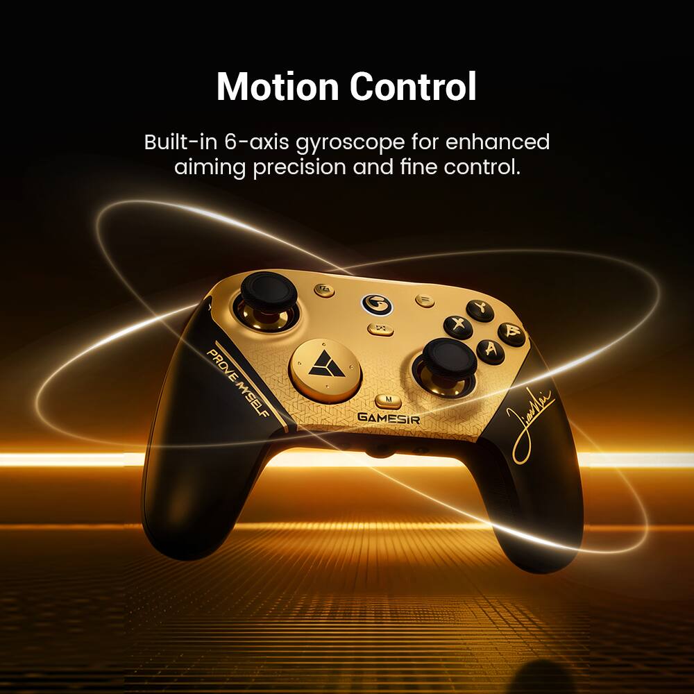 Motion Control  
Built-in 6-axis gyroscope for enhanced aiming precision and fine control.