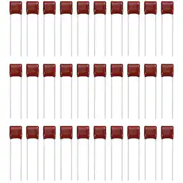 Unique Bargains - 30pcs 2.2uF 100V CBB21/22 Metallized Polypropylene Film Capacitor for Electronics and Lamps - Red
