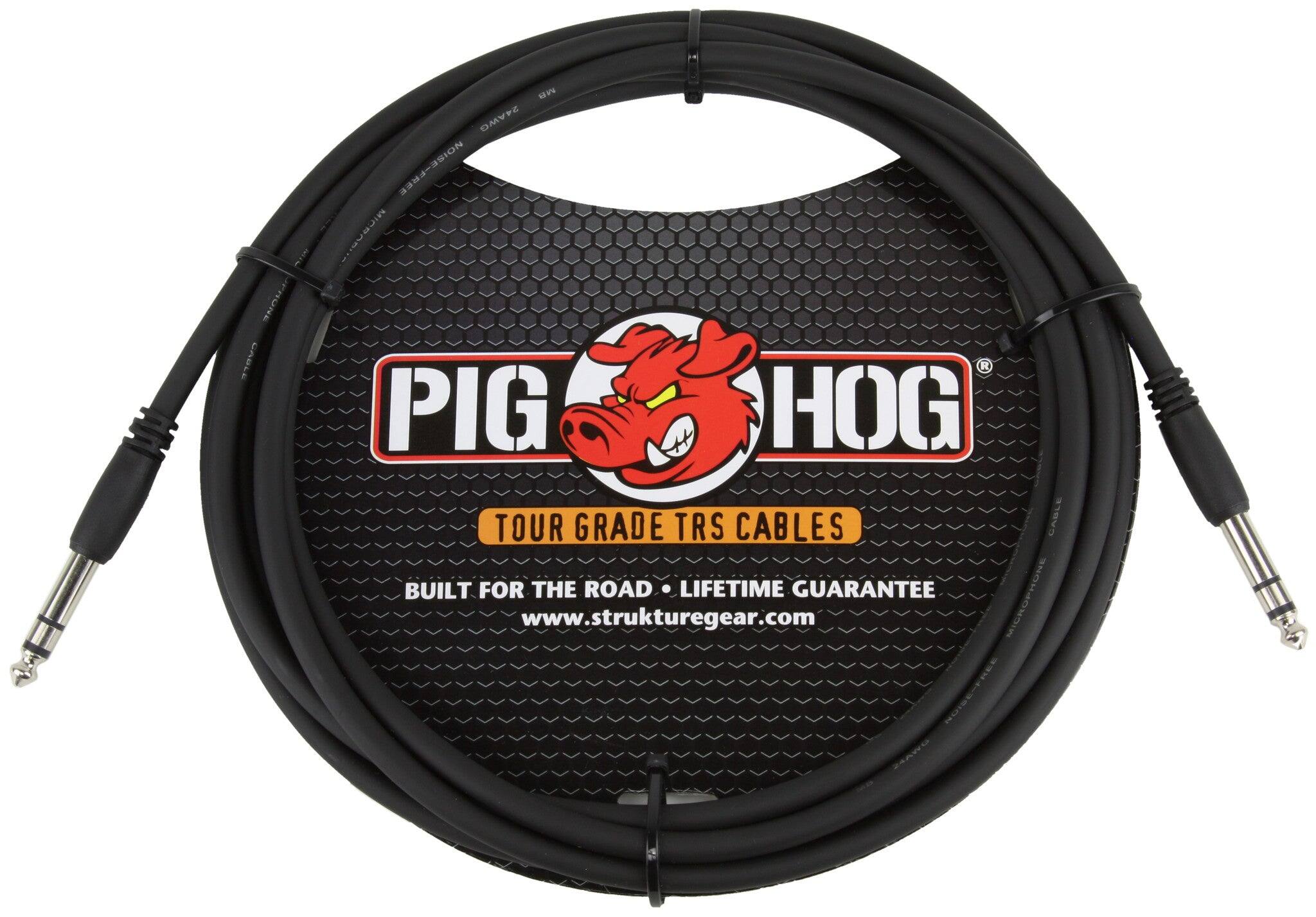PIG HOG TOUR GRADE TRS CABLES  
BUILT FOR THE ROAD • LIFETIME GUARANTEE  
www.strukturegear.com  

SFRONE CABLE MI 24AWG NOISE-FREE