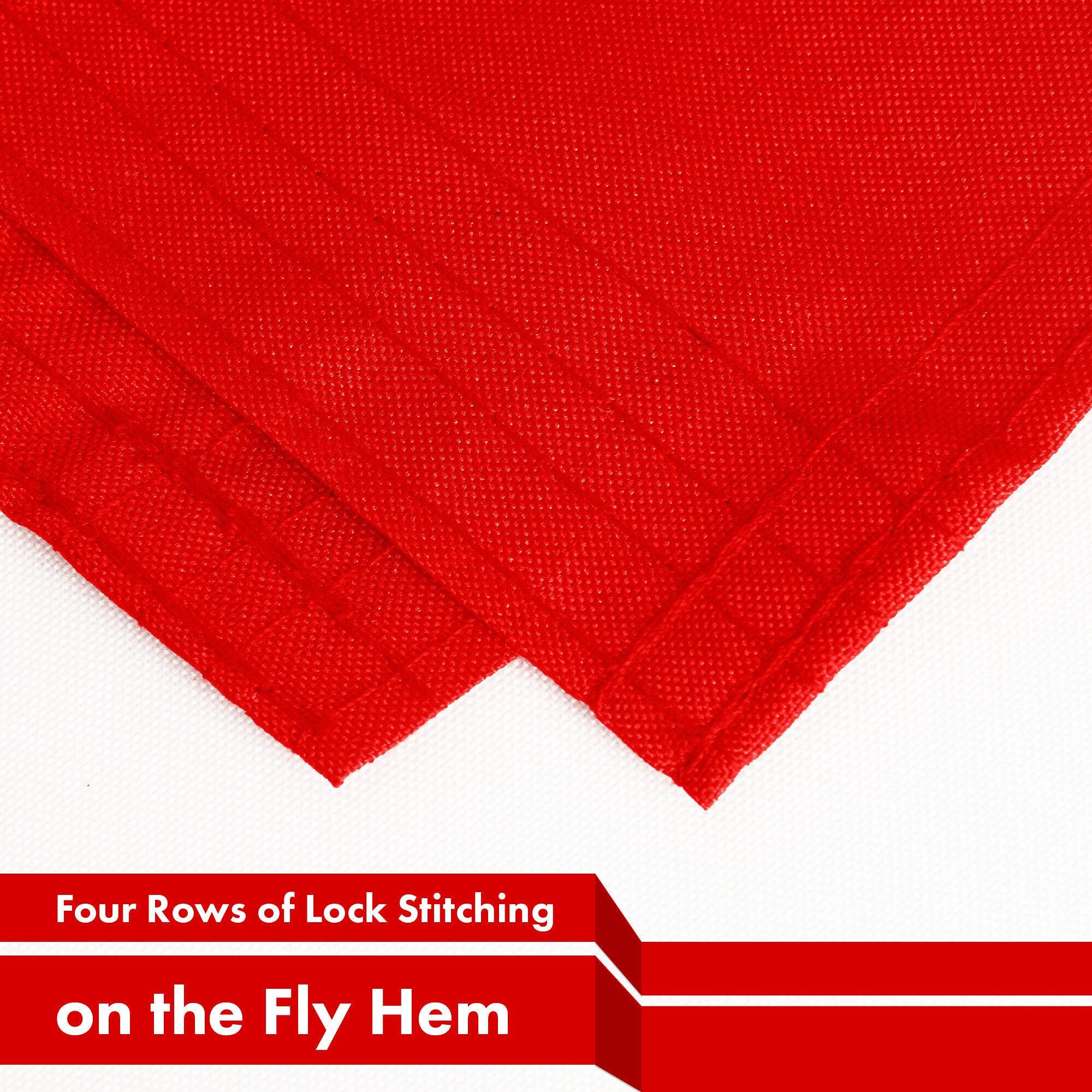 Four Rows of Lock Stitching on the Fly Hem