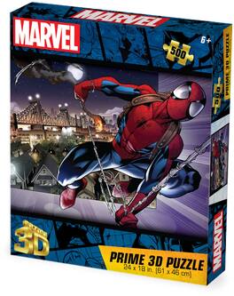 PopMarket - Marvel Universe Spider-Man Swinging in NYC 500pc 24x18 in 3D Lenticular Puzzle - COLLECTIBLES - Multicolor