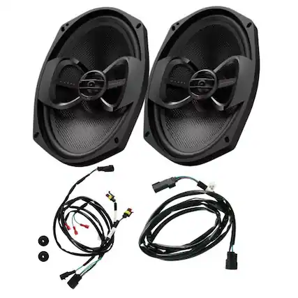 Front. Infinity - Saddlebag Speaker Kit - Select 2014-2022 Harley-Davidson® (INFKP900XKIT) - Black.
