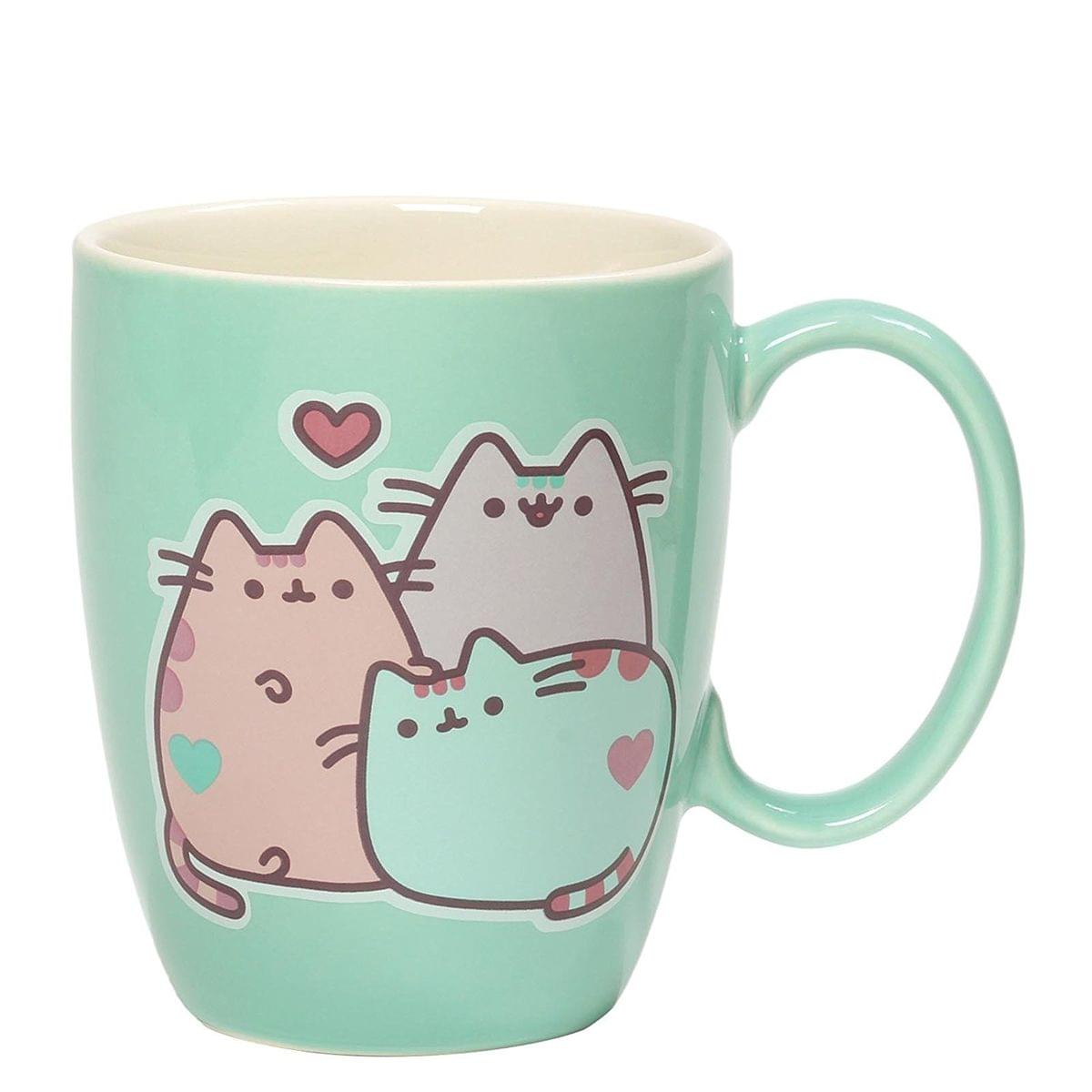 Front. Enesco - Pusheen Pastel 12oz Stoneware Mug - Multi-Color.