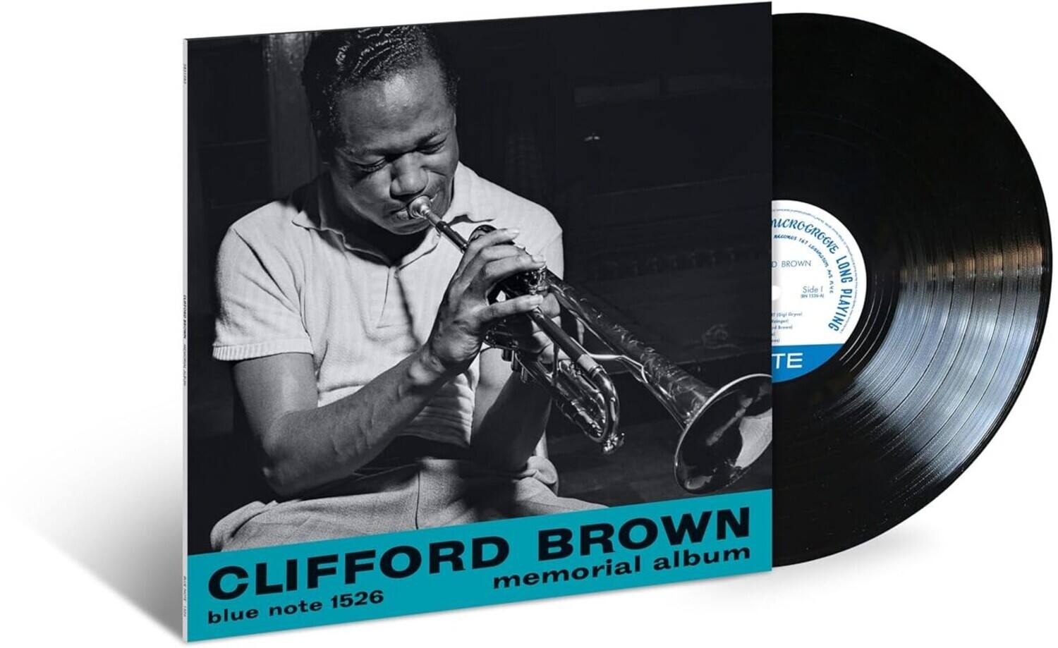 CLIFFORD BROWN  
memorial album  
blue note 1526  

MICROGROOVE  
LONG PLAYING  
D BROWN  
Side 1  
A 1A7  
NN D BROWN  
at LONG Side I AVE  
PLAYING  
TE