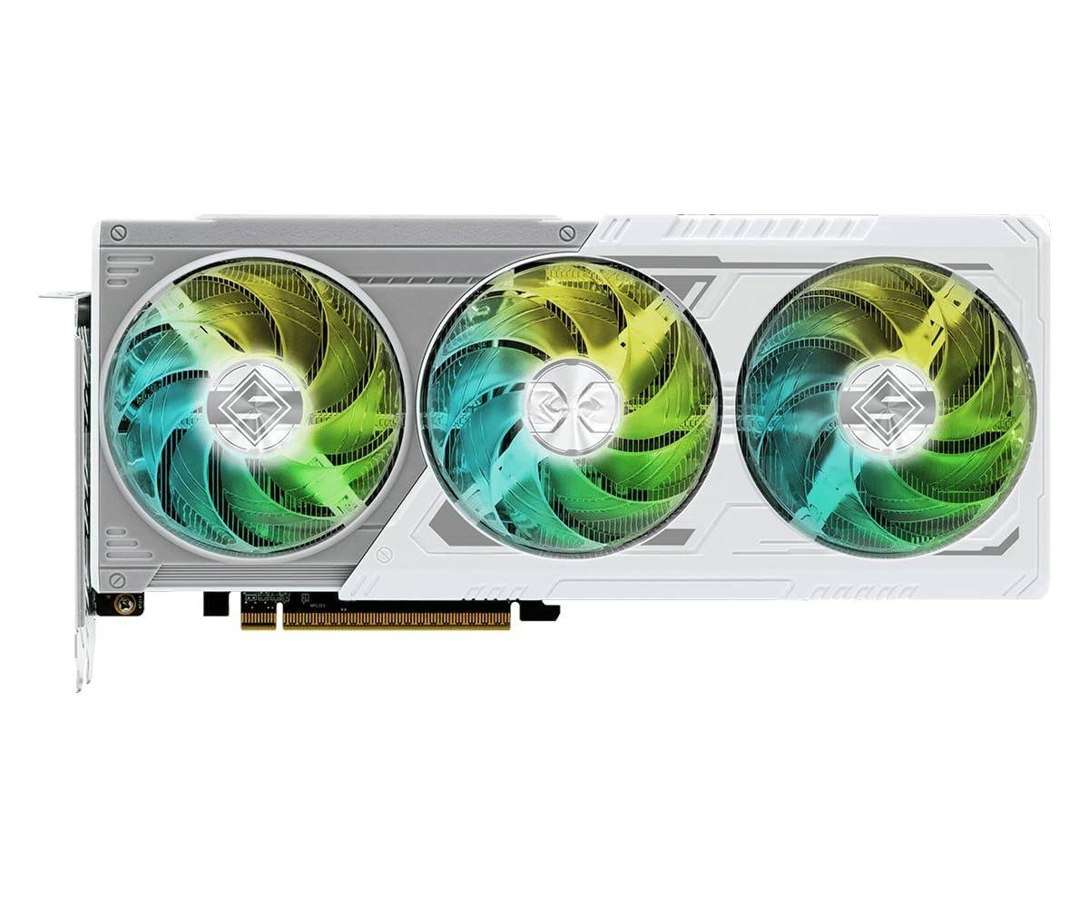 Left. Dazzling Pops - ASRock Radeon RX 9060 XT Steel Legend GDDR6 OC Graphics Card | Boost | Triple Fan | 0dB Cooling | Metal.