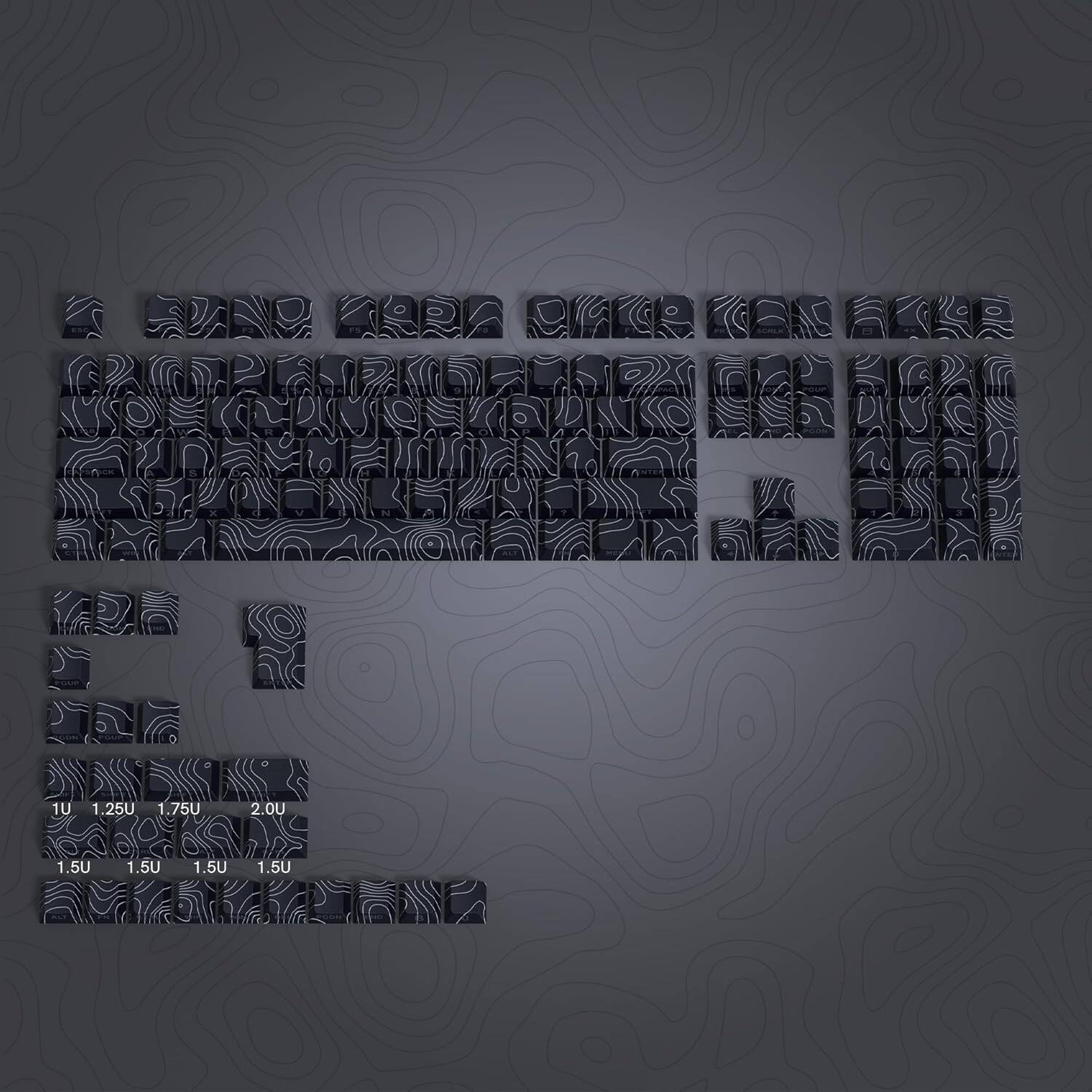 A 1U 1.25U 1.75U 2.0U 1.5U 1.5U 1.5U 1.5U