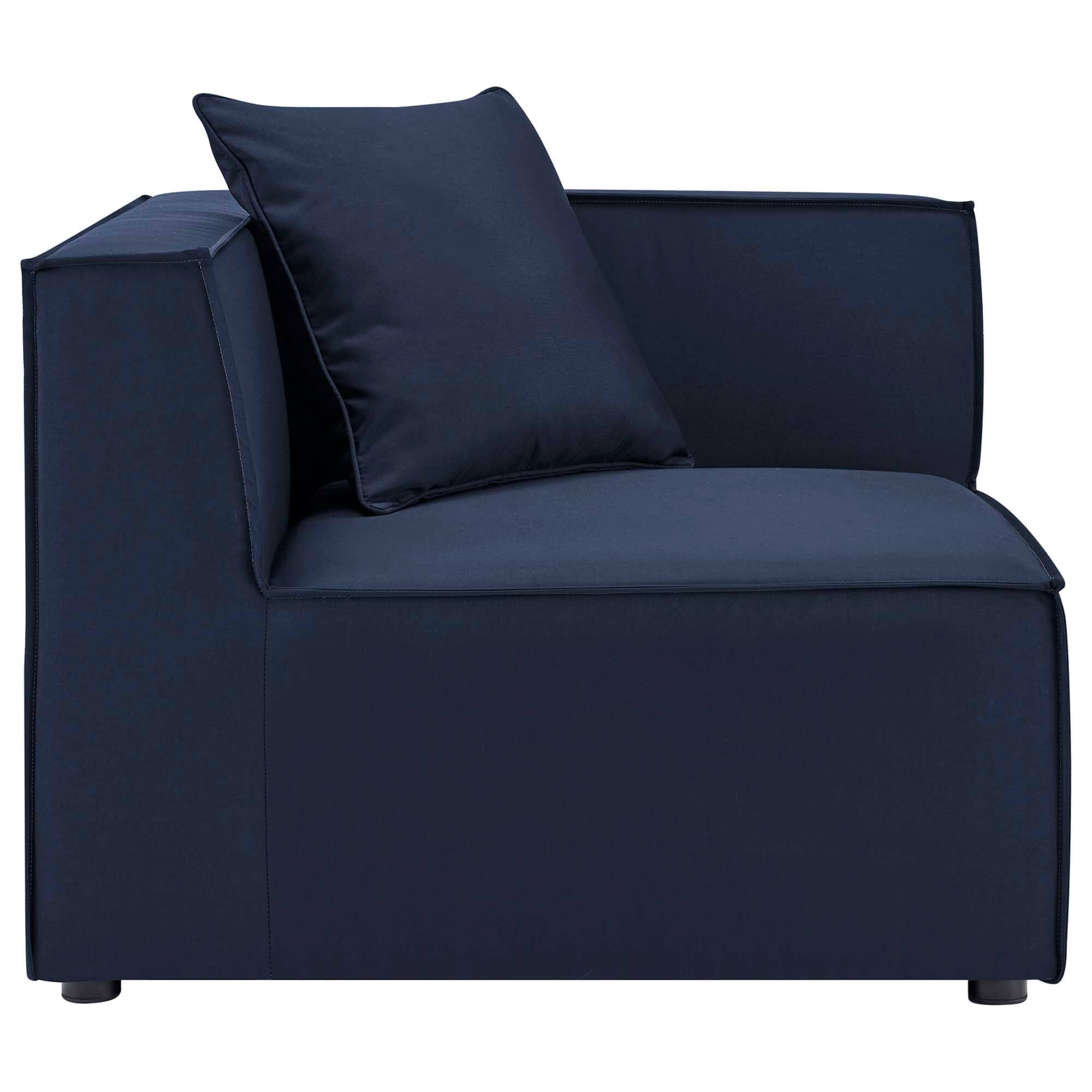 Alt View 2. Modway - Saybrook 3-Piece Outdoor Patio Upholstered Sectional Sofa by Modway - Navy.