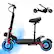Left. Topteng - 2000W Dual-Drive Off-Road Folding Electric Scooter with Seat- 19MPH, 50Miles Long Range, 12" Non-inflation Tires, 300LBS - Black.