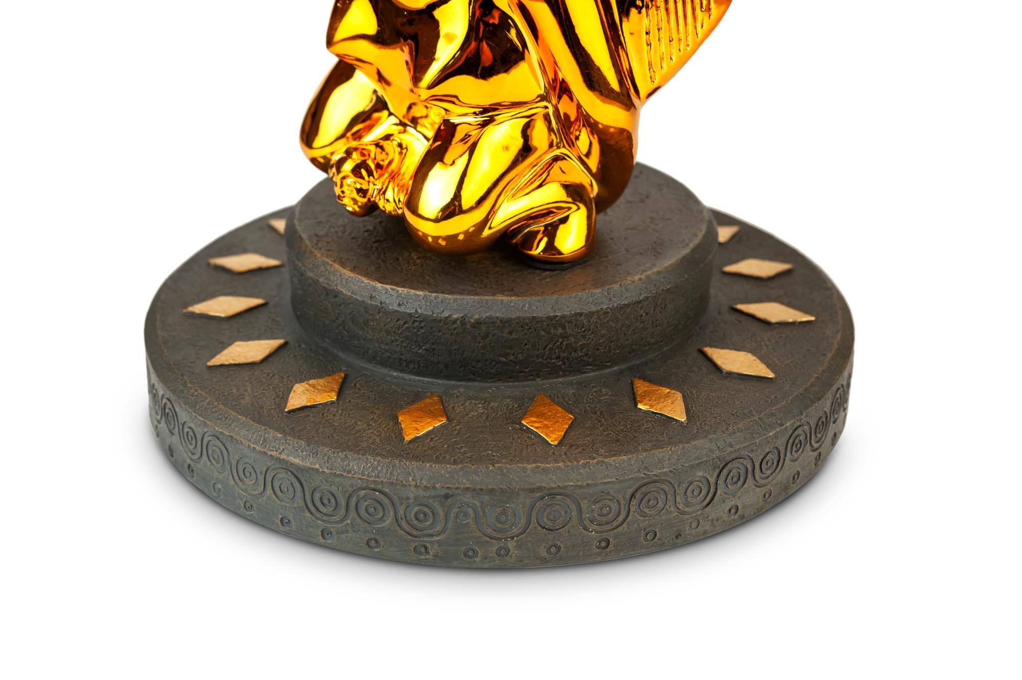 Alt View 2. Toynk - Indiana Jones Golden Fertility Idol Statue Display Base | Premium Movie Replica - Gray.