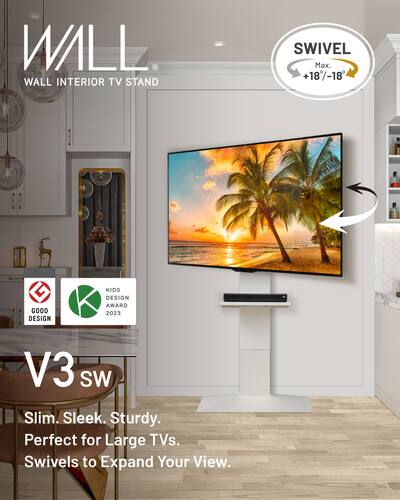 WALL V3 SW High Type – Sleek Shallow Floor TV Stand for Extra WALL V3 SW High Type – Sleek Shallow Floor TV Stand for Extra