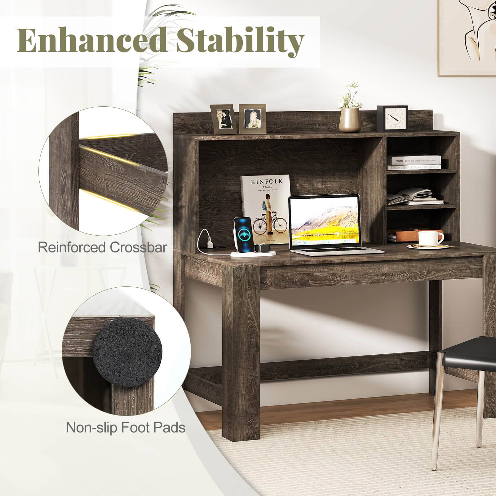 Enhanced Stability

- Reinforced Crossbar
- Non-slip Foot Pads