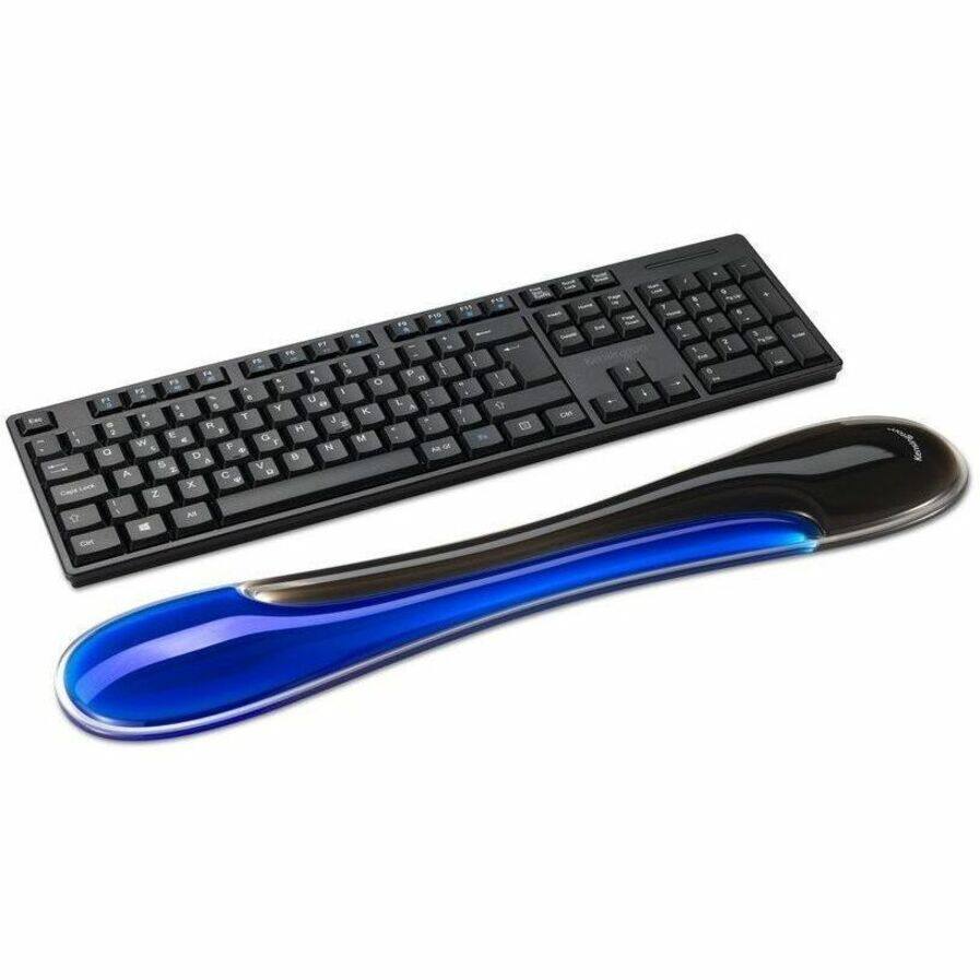 Alt View 2. Kensington - Kensington Slim Duo Gel Keyboard Wrist Rest - 0.71" Height x 19.29" Width x 3.74" Depth - Black, Blue - Gel - Strain - Black, Blue.