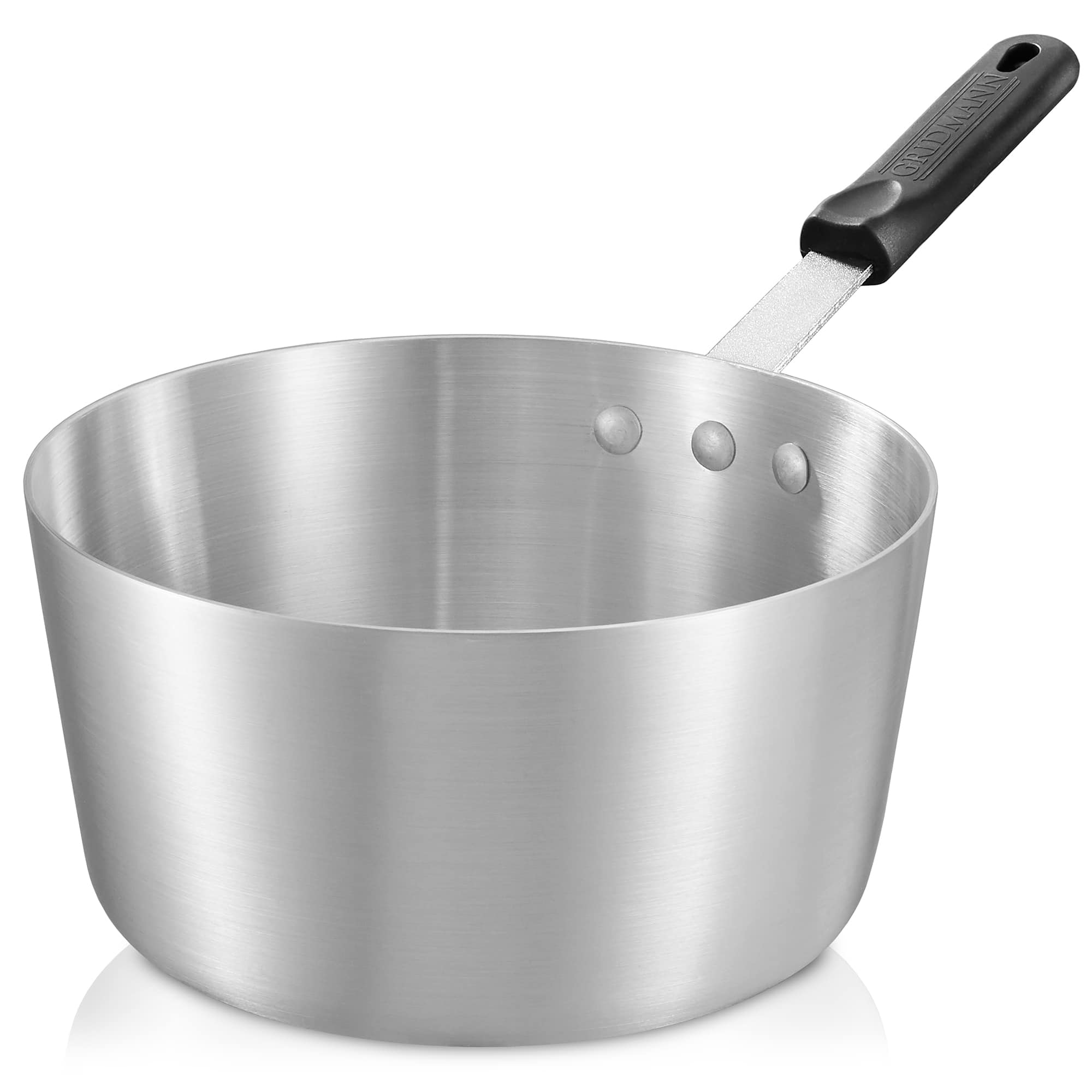 GRIDMANN - 5.5-QT Aluminum Sauce Pan and Silicone Handle - NSF Pro Cookware - Silver