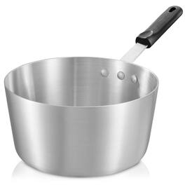 GRIDMANN - 5.5-QT Aluminum Sauce Pan and Silicone Handle - NSF Pro Cookware - Silver
