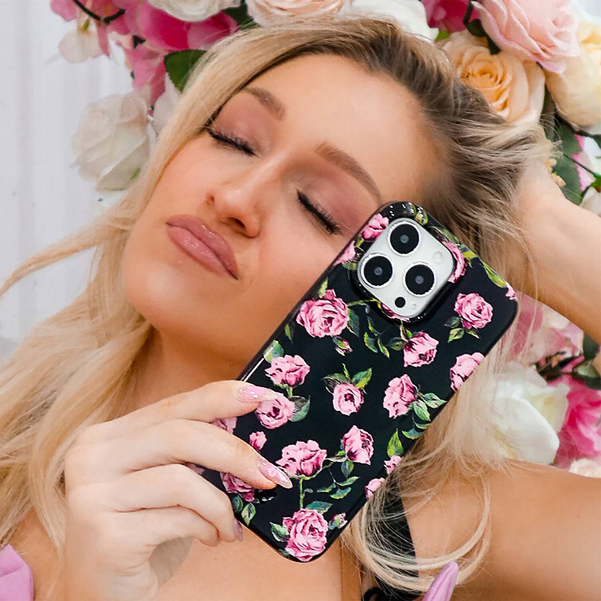 Alt View 12. VELVET CAVIAR - Magsafe Case for Apple iPhone 16 Pro Max - Pink Rose Floral.
