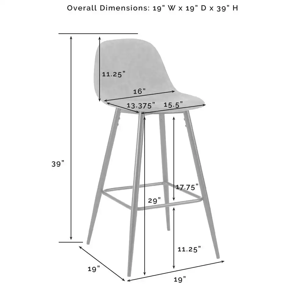 Overall Dimensions: 19" W x 19" D x 39" H

11.25"  
16"  
13.375"  
15.5"  
39"  
29"  
17.75"  
11.25"  
19"  
19"