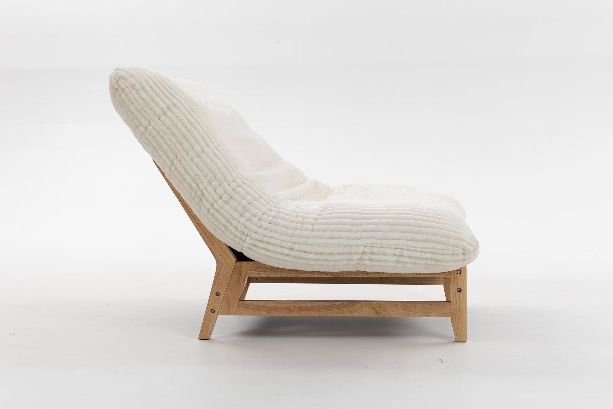 Alt View 8. Meqiodas - Bean bag chair for Adults ,Accent Armless Lazy Sofa, Casual Single Sofa, For Living Room And Bedroom - White.