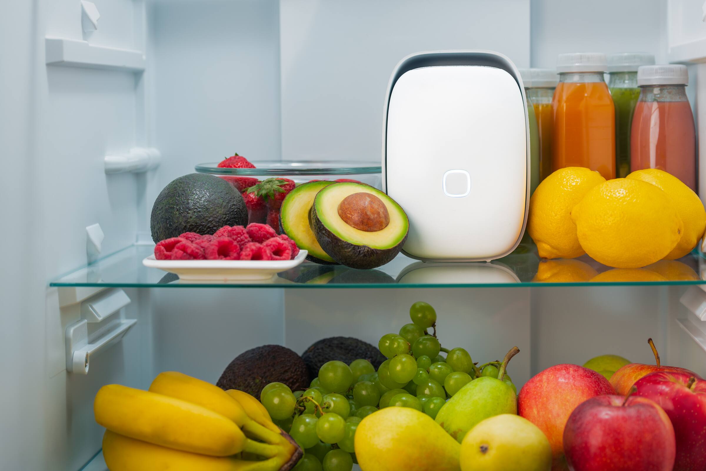 Alt View 20. Vitesy - SHELFY Smart Refrigerator Device, Extends Food Freshness and Reduces Food Waste, Removes Bad Odors, Washable Filter - White.