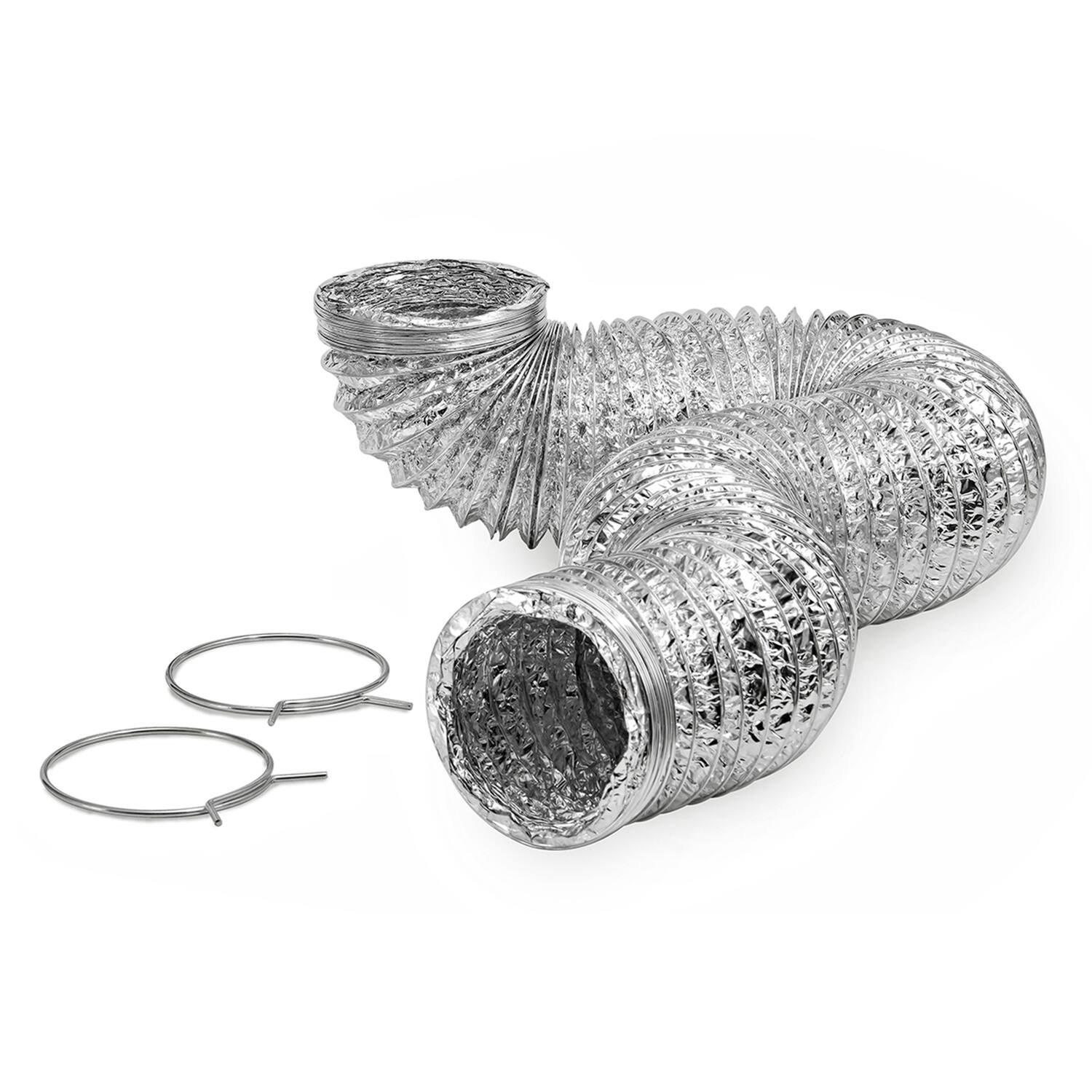 Alt View 1. Lambro - 4" x 8-ft UL 2158A Transition Duct Louvered Vent Kit.