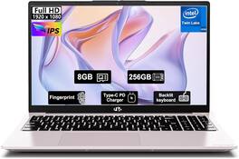 NIMO - 15.6" FHD IPS Student Laptop 8GB RAM 256GB SSD, 4 Cores 13th Gen Intel N150 3.6GHz Fingerprint Wi-Fi 6 - Rose Gold