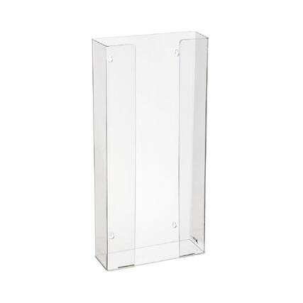 Front. Viva Comfort - Quad Box Capacity Acrylic Glove Dispenser - Clear.