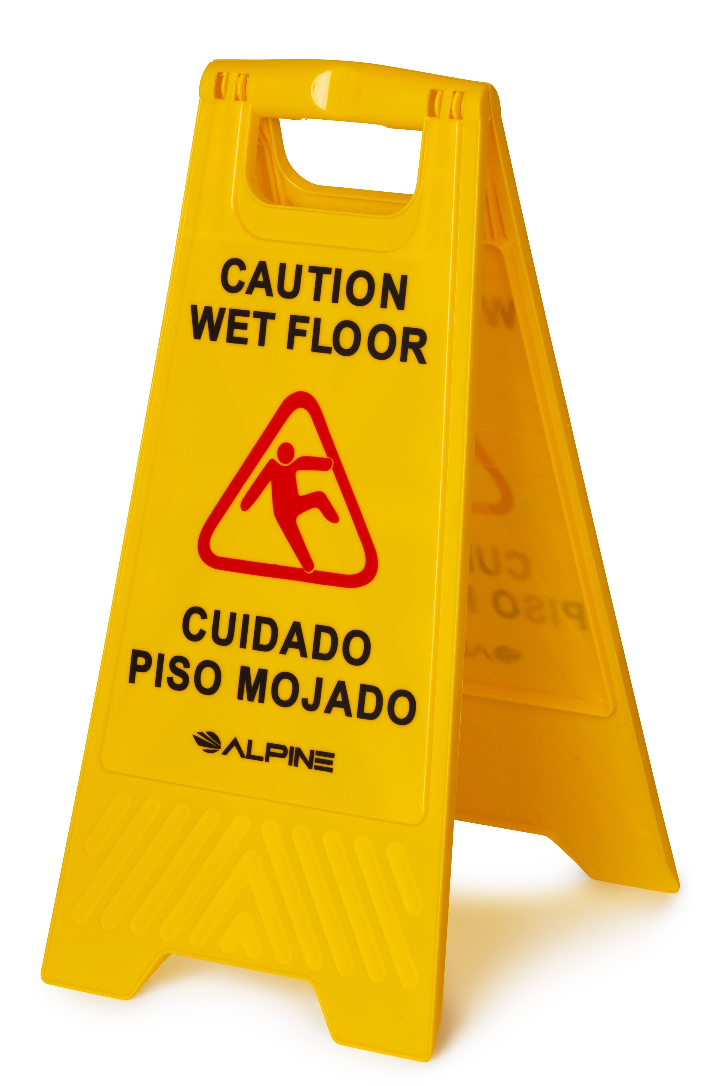 CAUTION WET FLOOR S CU PISO CUIDADO PISO MOJADO ALPINE