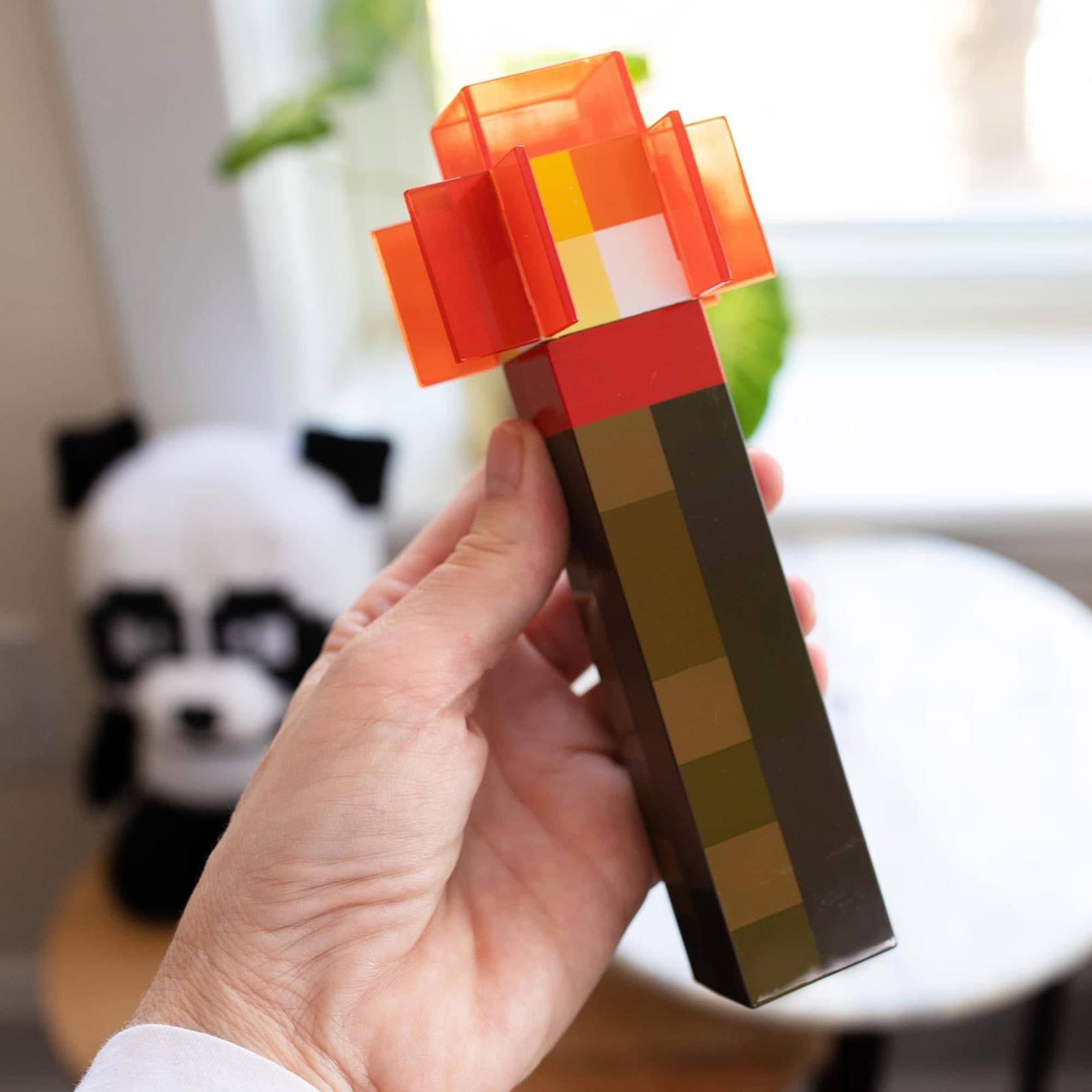 Alt View 4. Ukonic - Minecraft 2-Piece Nightlight Bundle | Torch and Redstone Torch - Brown.