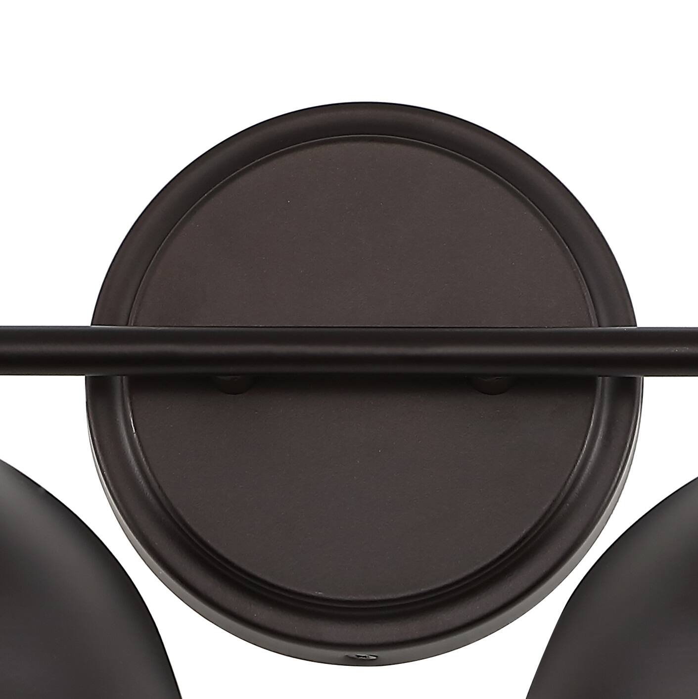 Alt View 5. Jonathan Y - Frisco 17.25" 2-Light Farmhouse Industrial Iron LED Vanity, Oil Rubbed Bronze - Oil Rubbed Bronze.