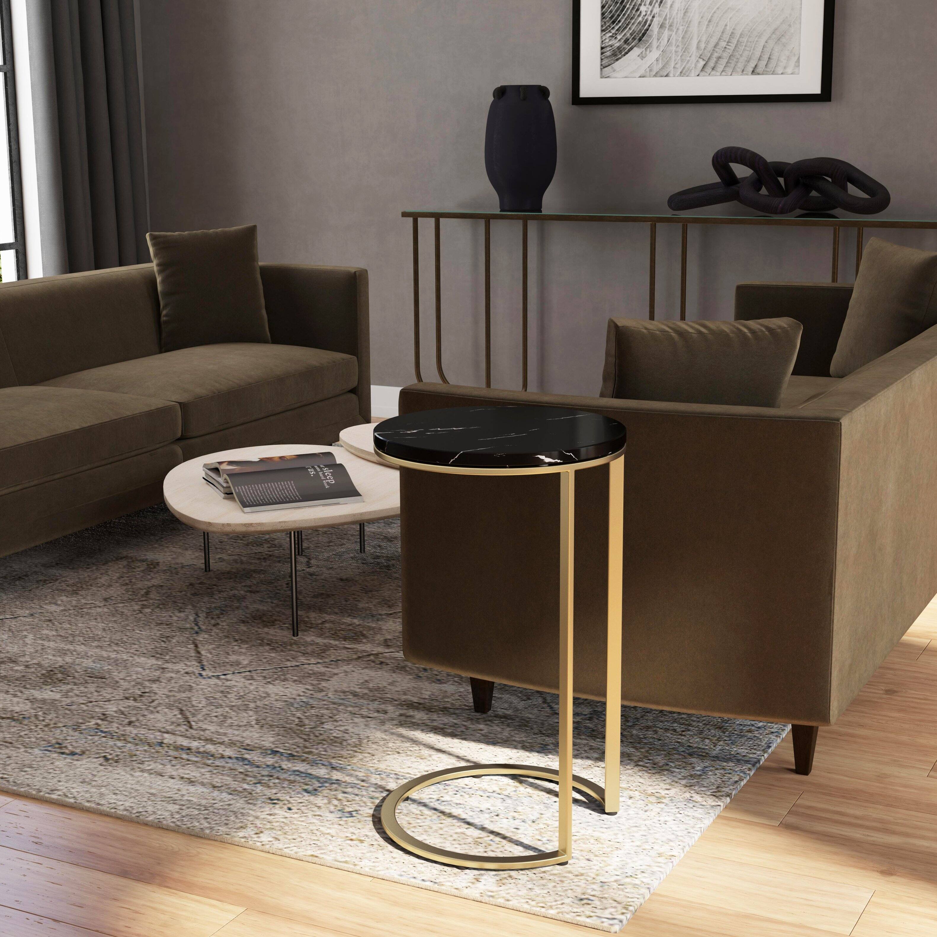 Alt View 7. Butler Specialty - Shounderia Marble Side Table - Black.