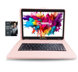LINSAY - 10.1"Octa Core 128GB Storage Android 15 Tablet with Style Keyboard Premium TABLET Variety Applications - Pink