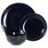 Alt View 1. Elama - Elama Luna 18 Piece Porcelain Dinnerware Set in Dark Blue - Dark Blue.