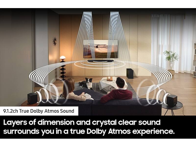9.1.2ch True Dolby Atmos Sound

Layers of dimension and crystal clear sound surrounds you in a true Dolby Atmos experience.