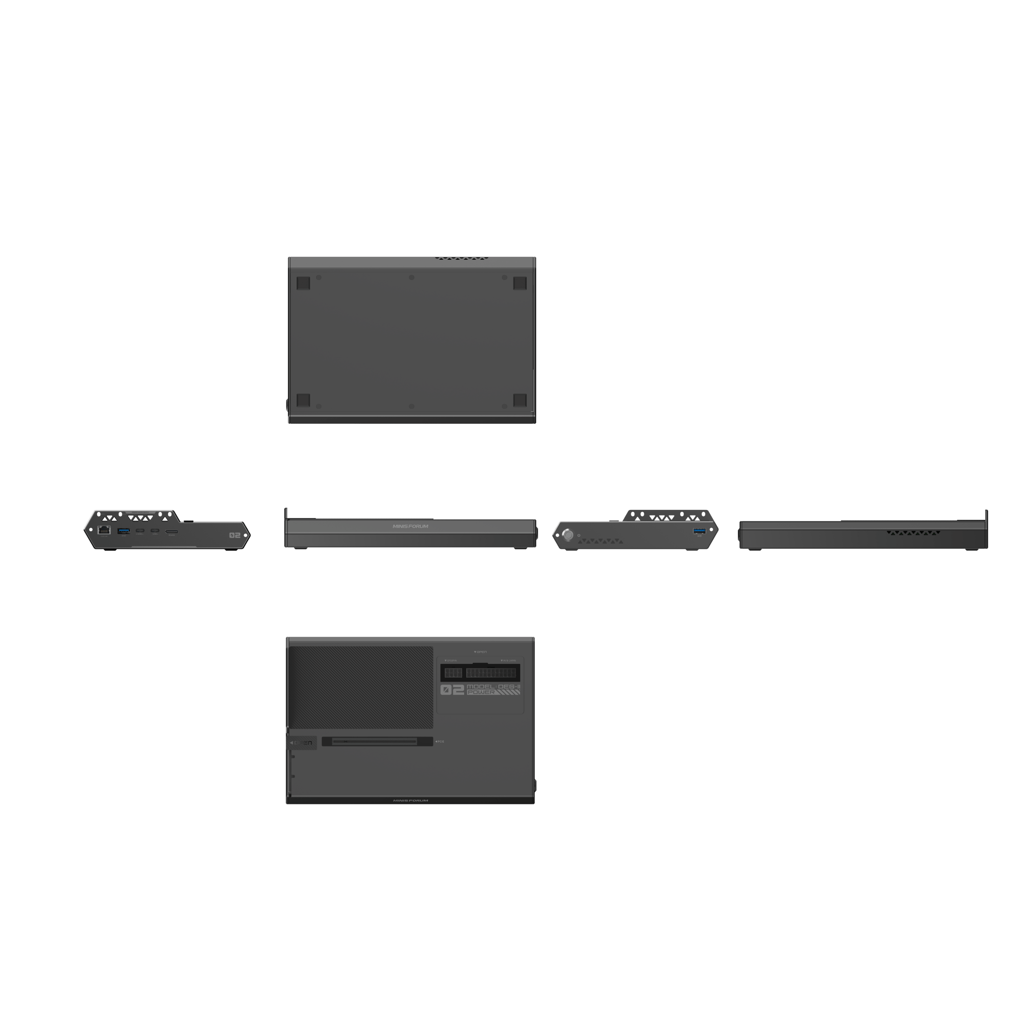 Alt View 4. Minisforum - Minisforum DEG2 eGPU Dock, Oculink Graphics Docking Station - Black.
