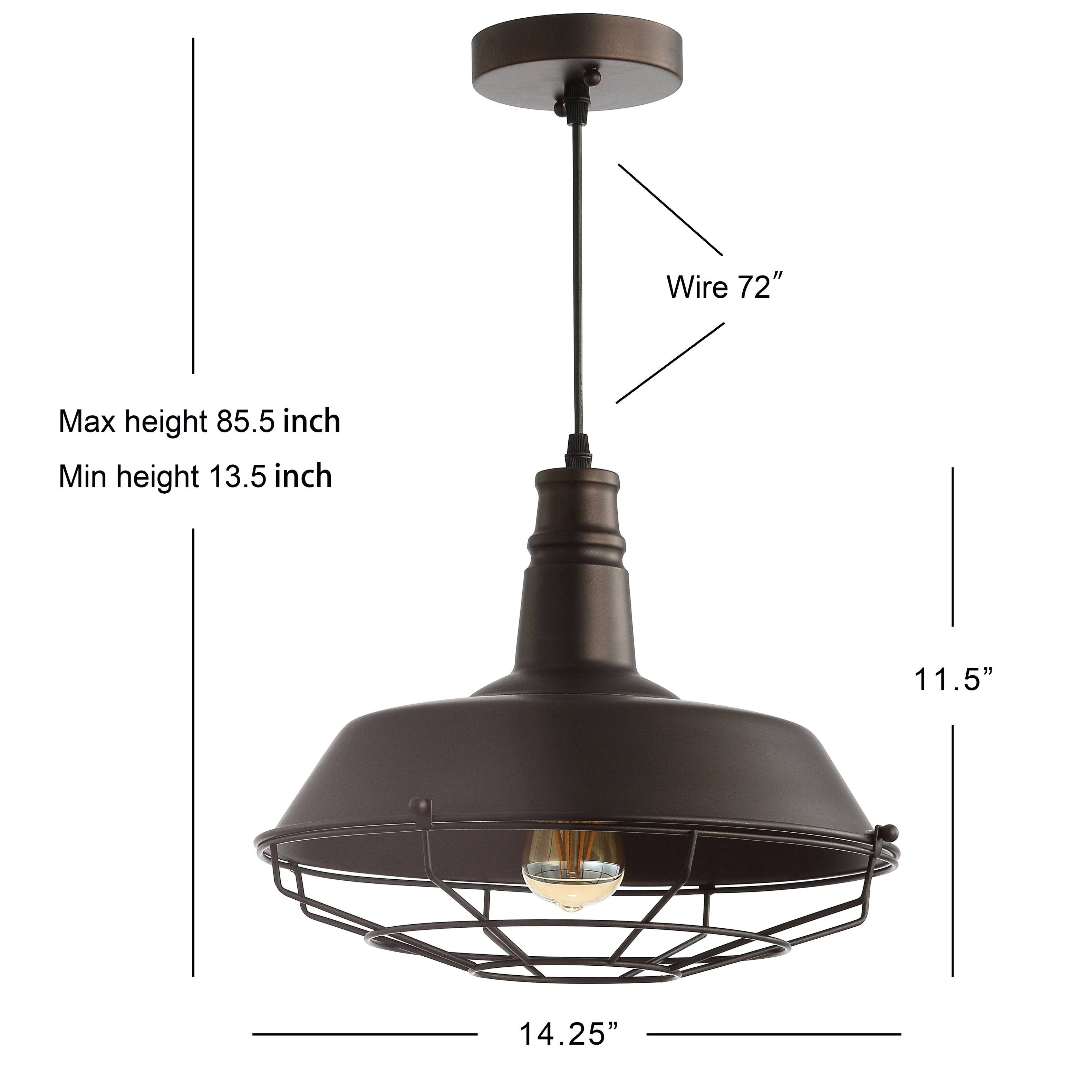 Wire 72"  
Max height 85.5 inch  
Min height 13.5 inch  
11.5"  
14.25"