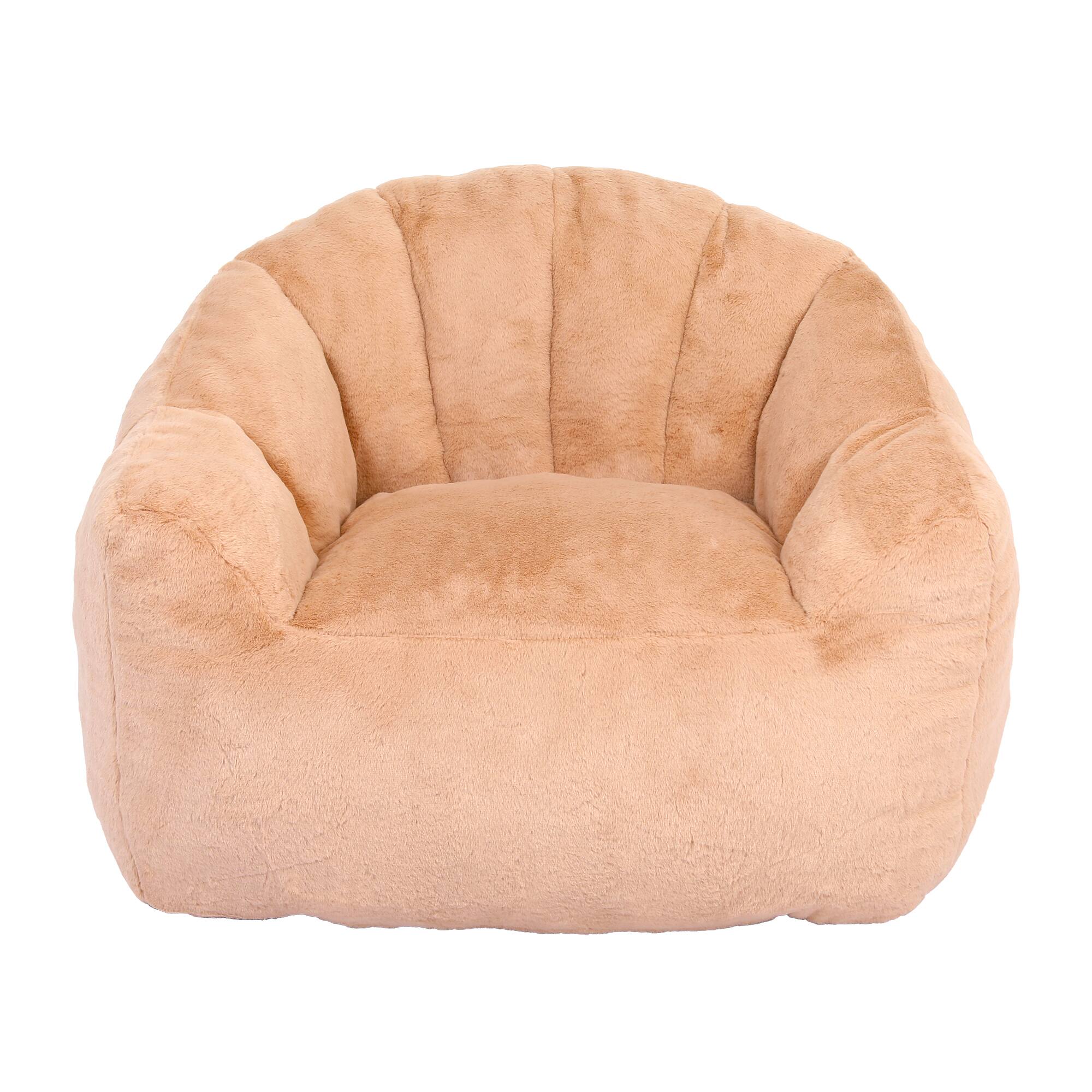 Alt View 6. GOODSILO - Bean Bag Sofa Chair with Armrests - Stuffed High-Density Foam, Lazy Comfy Chair for Adults & Kids - Brown.