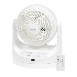 IRIS USA - IRIS WOOZOO Medium Oscillating Air Circulator Fan with Remote Control, White