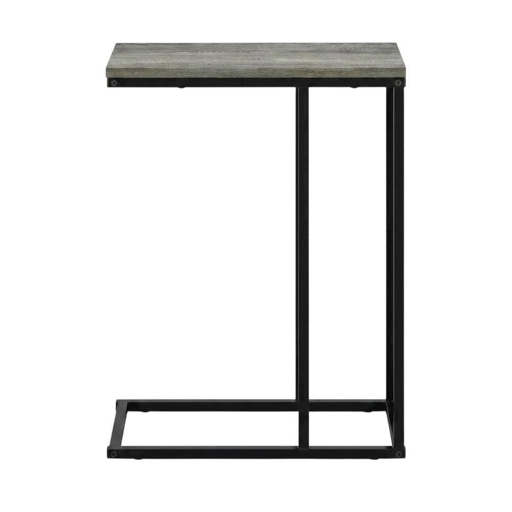 Back. FurniFact - FurniFact Side Table, Quality Build, Durable Wood Frame - French Oak Grey - French Oak Grey.