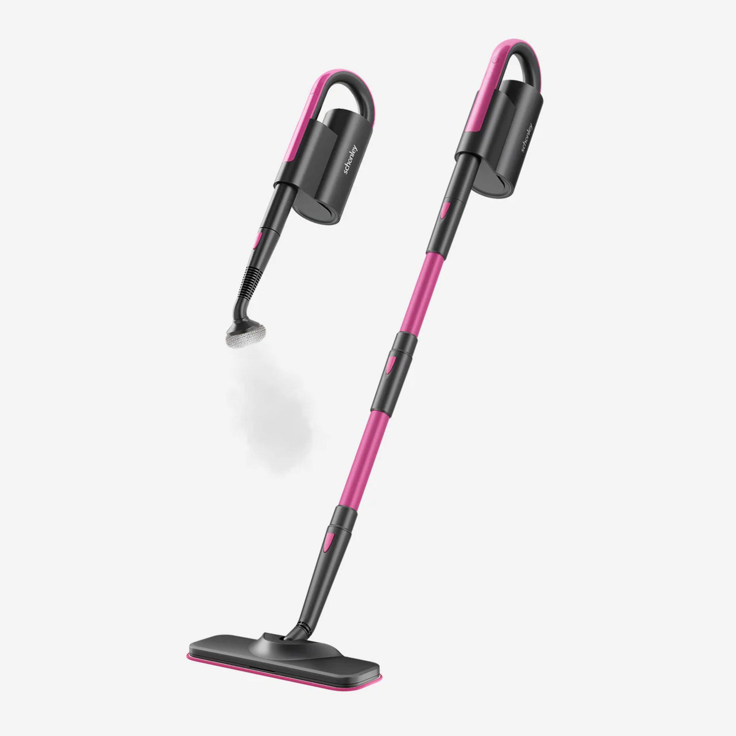 Hestia Lite Steam Mop with 7-in-1 Multi-purpose Accessories/Washable Microfiber Pads - Schenley Magenta