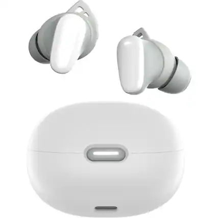 Front. PRIMEPLUS - Bluetooth 5.4 Earbuds Wireless Earphones in-Ear Headphones Built-in Mic, Touch Control, IPX6 Waterproof - White.